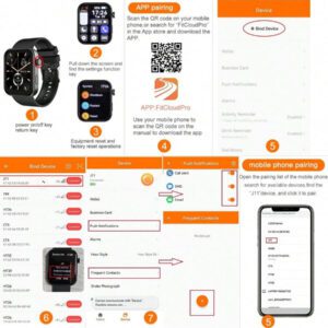 Montre connectée carrée intelligente de 1,85 pouces avec appel sans fil, modes multisports suivi de la condition physique, réception de messages, contrôle de la musique, cadran personnalisé, alarme chronomètre météo, compatible avec Android et iOS