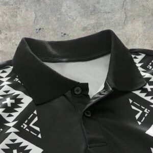 AXEPEAK Polo à col polo, manches courtes, avec impression numérique, étiquette de couture latérale, version ample pour hommes