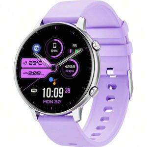 Hwagol Montre connectée pour femmes avec écran rond, appel Bluetooth sans fil, cadran de montre personnalisable, suivi de plusieurs sports, suivi de la santé des femmes, fréquence cardiaque, moniteur d'oxygène dans le sang, montre connectée pour femmes compatible iOS et Android