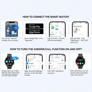Hwagol Montre connectée pour femmes avec écran rond, appel Bluetooth sans fil, cadran de montre personnalisable, suivi de plusieurs sports, suivi de la santé des femmes, fréquence cardiaque, moniteur d'oxygène dans le sang, montre connectée pour femmes compatible iOS et Android