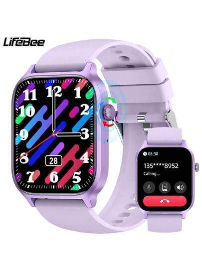 LIFEBEE Montre connectée LIFEBEE avec fonction d'appel, écran tactile HD de 1,83 pouces pour hommes et femmes, suiveur d'activité avec podomètre, traqueur d'activité avec modes sportifs