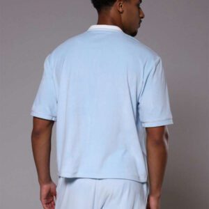 Musero Chemise ample à poche contrastée en velours avec logo "Musero" pour hommes