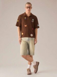 SWAVVY Polo tricoté décontracté ample à manches courtes pour hommes, école – Image 2