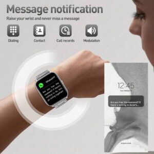 LIGE Montre connectée mode homme Sunkta, écran 1,85 pouces, prévisions météorologiques, historique des appels, assistant vocal sans fil, suivi des activités sportives, notifications de messages, contrôle de la musique, cadran personnalisable, rappel de sédentarité, batterie 200 mAh