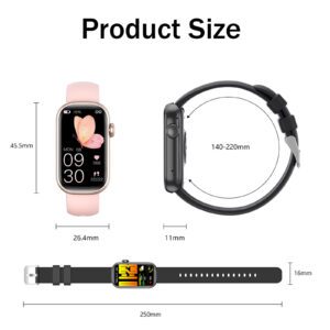 EIGIIS Nouvelle montre connectée 2025 pour femmes avec appel sans fil, écran tactile full 1,47", + de 100 modes sportifs, moniteur de sommeil, étanche IP68 pour iOS et Android. Meilleur cadeau pour la famille et les amis