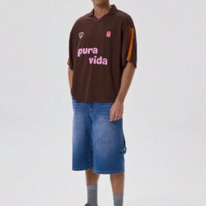 Musero Chemise de football surdimensionnée imprimée