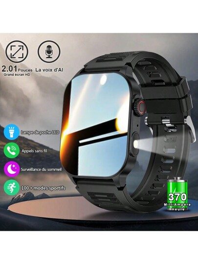 LIGE La nouvelle montre connectée LIGE a une batterie grande capacité de 370 mAh, plus de 100 modes sportifs, un chronomètre de course, un suivi du sommeil, la lecture de musique, des cadrans personnalisables multiples et est une montre de sport élégante et étanche.