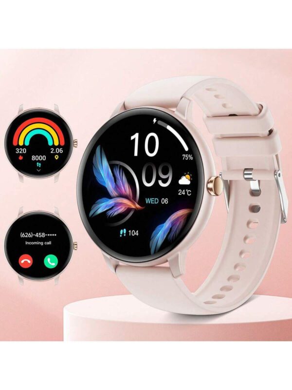 1 pièce Smartwatch TFT de 1,35 pouces pour hommes et femmes, tracker de fitness avec plusieurs modes d'exercice, prend en charge les appels sans fil, alerte d'informations, contrôle de la musique, cadrans personnalisés, compatible avec IOS/Android, cadeau – Image 3