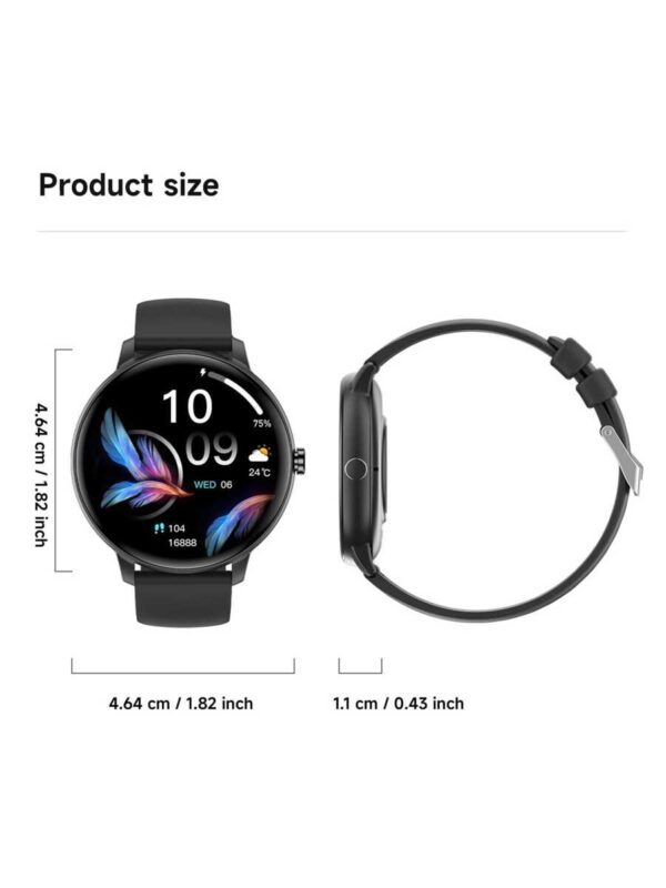 1 pièce Smartwatch TFT de 1,35 pouces pour hommes et femmes, tracker de fitness avec plusieurs modes d'exercice, prend en charge les appels sans fil, alerte d'informations, contrôle de la musique, cadrans personnalisés, compatible avec IOS/Android, cadeau – Image 10