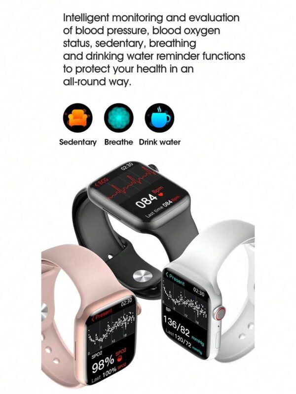 Microwear Montre connectée de sport pour hommes et femmes, série 10, moniteur d'activité physique et de sommeil, moniteur de fréquence cardiaque, écran personnalisable, compatible Android et iOS – Image 9