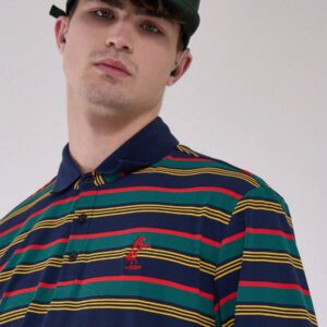Musero Top de sport rayé avec col boutonné
