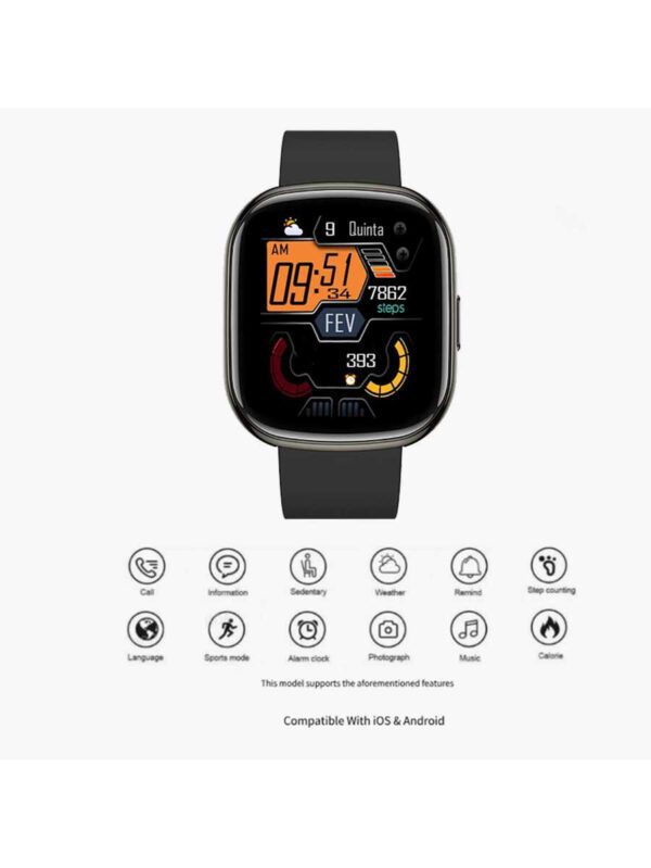 Montre connectée, appel/numérotation sans fil, diverses notifications d'applications, convient aux hommes et aux femmes, montres de sport, rappel d'informations, pour iOS/Android – Image 3
