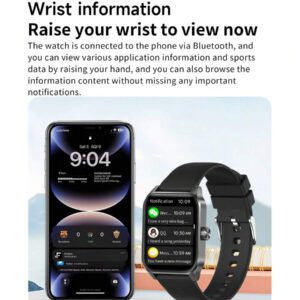 Montre intelligente (répondre aux appels/numéroter) pour hommes et femmes, bracelet intelligent avec écran HD de 1,85 pouces, podomètre de suivi d'activité physique, rappel de message, réveil, rappel de règles pour femmes, recherche de téléphone, compatible avec les téléphones Android et IOS