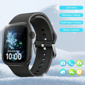 SIMSONLAB Montre connectée 2025 avec écran tactile de 1,83", montre connectée pour hommes et femmes, compatible avec les téléphones Android et iOS, étanche à la vie, tracker de fitness