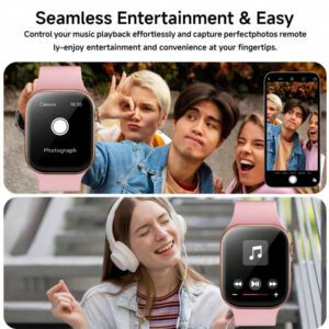SIMSONLAB Montre connectée 2025 avec écran tactile de 1,83", montre connectée pour hommes et femmes, compatible avec les téléphones Android et iOS, étanche à la vie, tracker de fitness