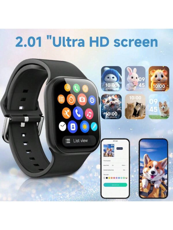 SIMSONLAB Montre connectée 2025 avec écran tactile de 1,83", montre connectée pour hommes et femmes, compatible avec les téléphones Android et iOS, étanche à la vie, tracker de fitness – Image 6
