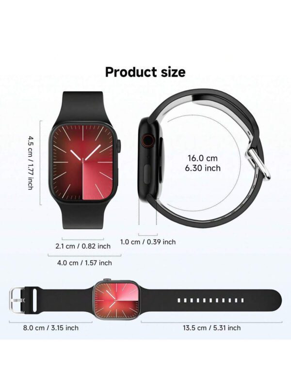 SIMSONLAB Montre connectée 2025 avec écran tactile de 1,83", montre connectée pour hommes et femmes, compatible avec les téléphones Android et iOS, étanche à la vie, tracker de fitness – Image 8