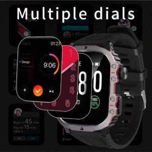 Eytlptoc Nouvelle montre connectée pour hommes, apparence à la mode (cadran/répondre aux appels), grand écran tactile, boîtier en métal pour montre connectée pour hommes. Convient pour la montre de sport homme/femme, contrôle de la musique et lecture. Compatible avec les téléphones Android et iOS, un beau cadeau pour les amis!