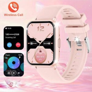 Montre connectée pour hommes et femmes, capacité de batterie de 280mAh, nouvelle montre connectée (répondre/passer des appels), traqueur de fitness HD de 1,83 pouces, étanche ZATM, 100+ modes sportifs, compatible avec IOS/Android