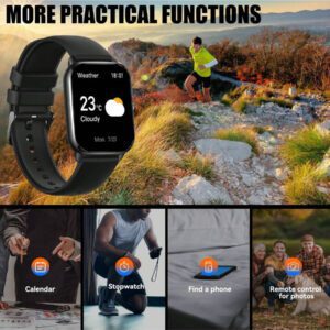 EIGIIS Montre connectée unisexe 1,9" écran ultra étroit haute définition. Montre intelligente avec appels, étanche, suivi de la forme physique avec moniteur de sommeil et podomètre, compatible avec les téléphones iOS et Android