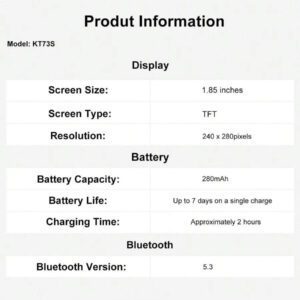 1 pièce Montre connectée mode multifonctionnelle et étanche 5.0 avec écran HD de 1,85", permettant de passer des appels téléphoniques, de recevoir des messages sociaux, de compter les pas, compatible avec iOS et Android, adapté à un usage quotidien