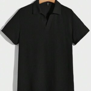 Manfinity RelaxMax Homme Polo unicolore en maille gaufrée