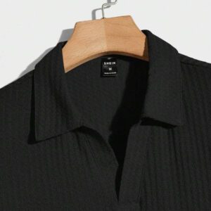 Manfinity RelaxMax Homme Polo unicolore en maille gaufrée