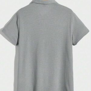 Manfinity RelaxMax Homme Polo unicolore en maille gaufrée
