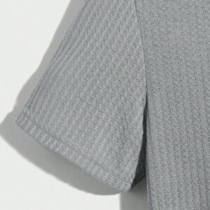 Manfinity RelaxMax Homme Polo unicolore en maille gaufrée