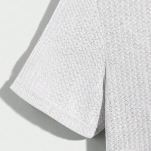 Manfinity RelaxMax Homme Polo unicolore en maille gaufrée