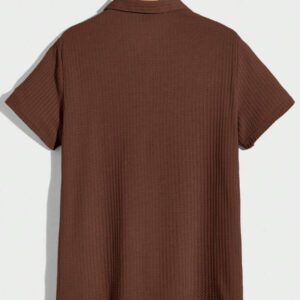Manfinity RelaxMax Homme Polo unicolore en maille gaufrée