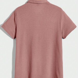 Manfinity RelaxMax Homme Polo unicolore en maille gaufrée