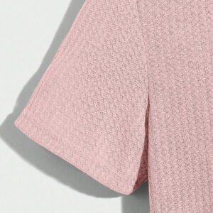 Manfinity RelaxMax Homme Polo unicolore en maille gaufrée