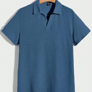 Manfinity RelaxMax Homme Polo unicolore en maille gaufrée