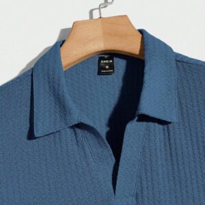 Manfinity RelaxMax Homme Polo unicolore en maille gaufrée