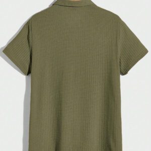 Manfinity RelaxMax Homme Polo unicolore en maille gaufrée