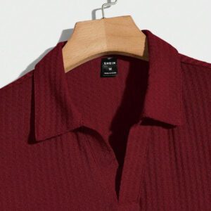 Manfinity RelaxMax Homme Polo unicolore en maille gaufrée