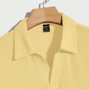 Manfinity RelaxMax Homme Polo unicolore en maille gaufrée