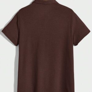 Manfinity RelaxMax Homme Polo unicolore en maille gaufrée
