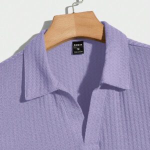 Manfinity RelaxMax Homme Polo unicolore en maille gaufrée