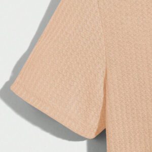 Manfinity RelaxMax Homme Polo unicolore en maille gaufrée