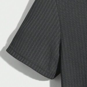 Manfinity RelaxMax Homme Polo unicolore en maille gaufrée