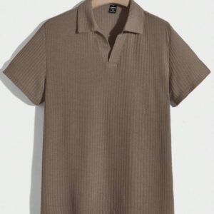 Manfinity RelaxMax Homme Polo unicolore en maille gaufrée