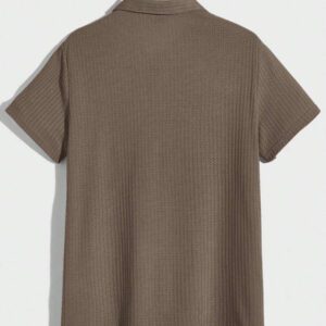 Manfinity RelaxMax Homme Polo unicolore en maille gaufrée