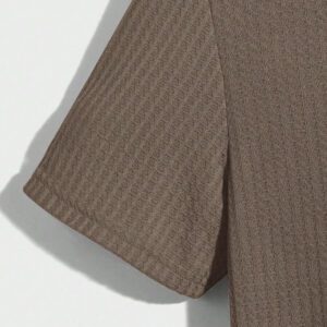 Manfinity RelaxMax Homme Polo unicolore en maille gaufrée
