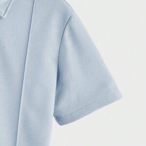NEON BLANC Polo tricoté de couleur unie pour homme, style casual et streetwear pour un usage quotidien