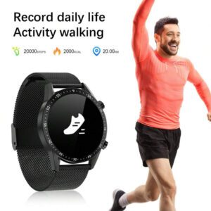 1 pièce Montre connectée unisexe à écran tactile plein 1,50 pouce, traqueur de sports de plein air avec plus de 100 modes sportifs, moniteur de fréquence cardiaque, suivi du sommeil, compteur de pas, prévisions météorologiques, appel sans fil, rappel de message, fond d'écran personnalisable, couleurs noir et argent, convient comme cadeau pour les amis, les couples, la famille, les collègues