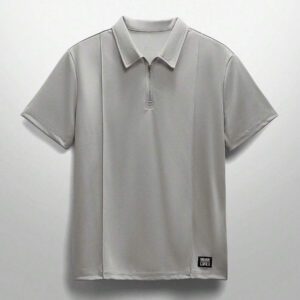 NEON BLANC Polo tricoté de couleur unie pour homme, style casual et streetwear pour un usage quotidien
