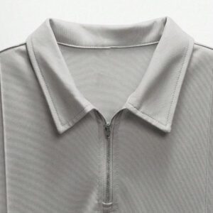 NEON BLANC Polo tricoté de couleur unie pour homme, style casual et streetwear pour un usage quotidien