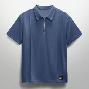 NEON BLANC Polo tricoté de couleur unie pour homme, style casual et streetwear pour un usage quotidien